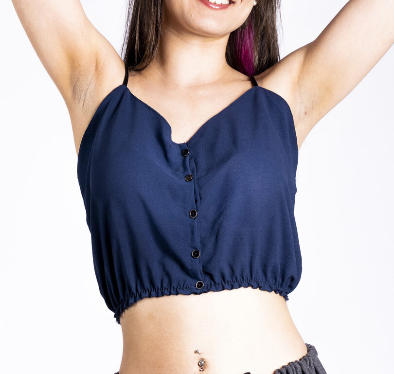 Crop-top azul