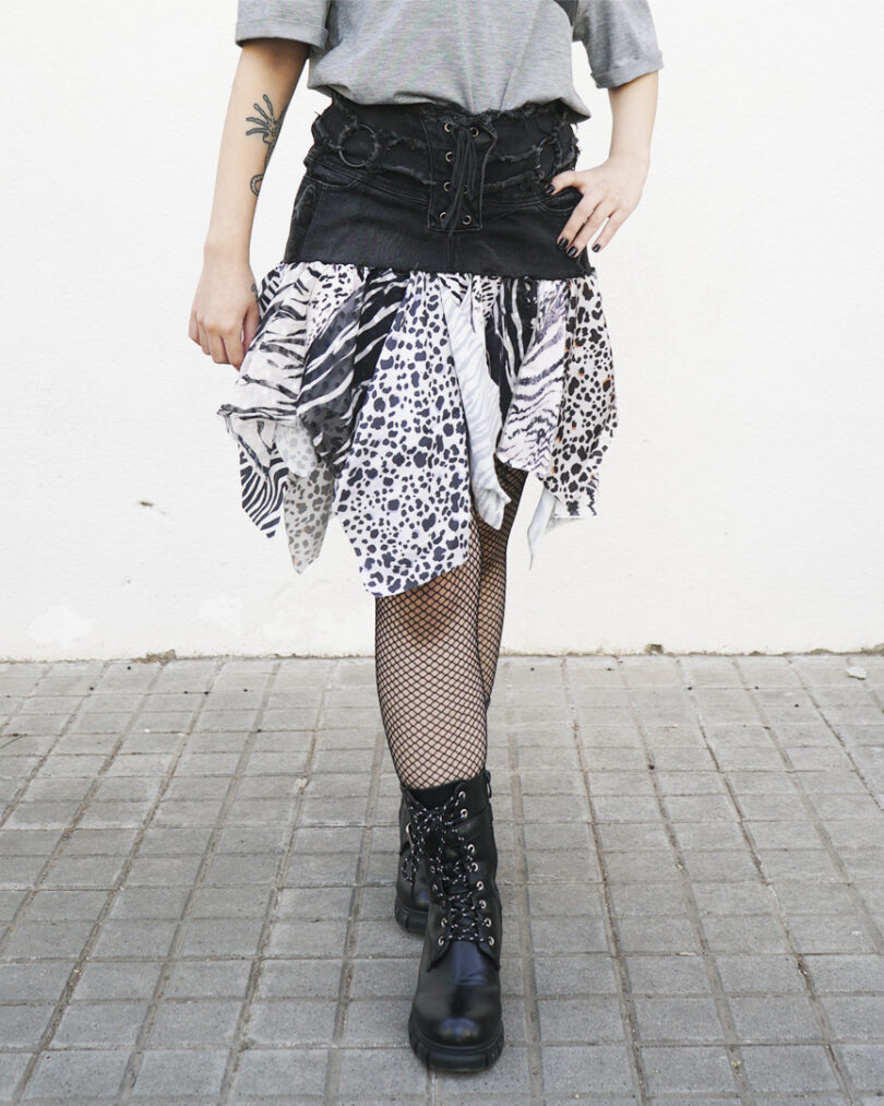 Falda grunge dos partes