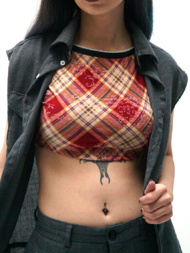 Crop top con cremallera - Imagen 3