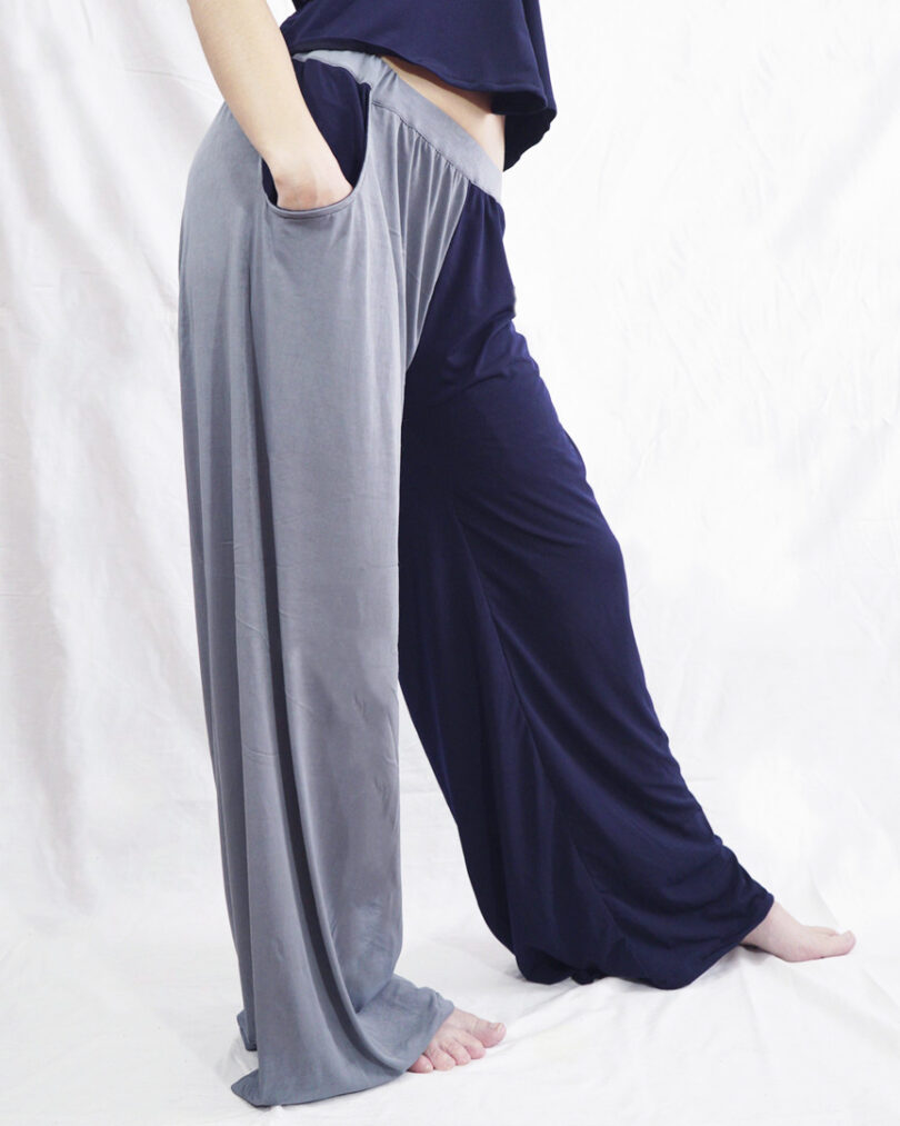 Blue yoga pants